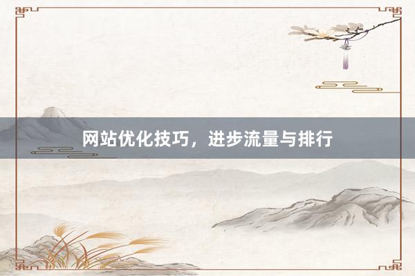网站优化技巧,进步流量与排行